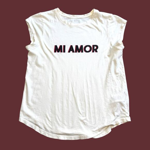Mi Amor Capped Sleeve Tee Small - Picture 2 of 7
